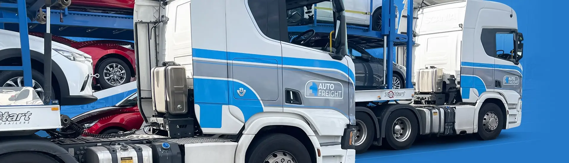Auto freight’s car carrier truck loaded with multiple vehicles, set for car shipping Australia deliveries.